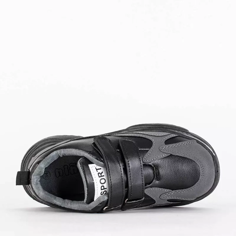 OUTLET Черно-серая спортивная обувь для детей Skatio - Обувь