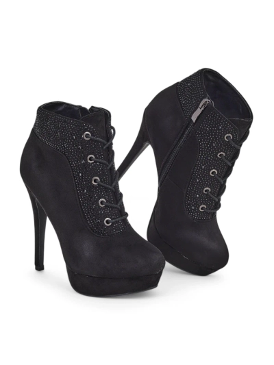 Royalfashion moteriški aukštakulniai auliniai batai su deimantais Efelolo