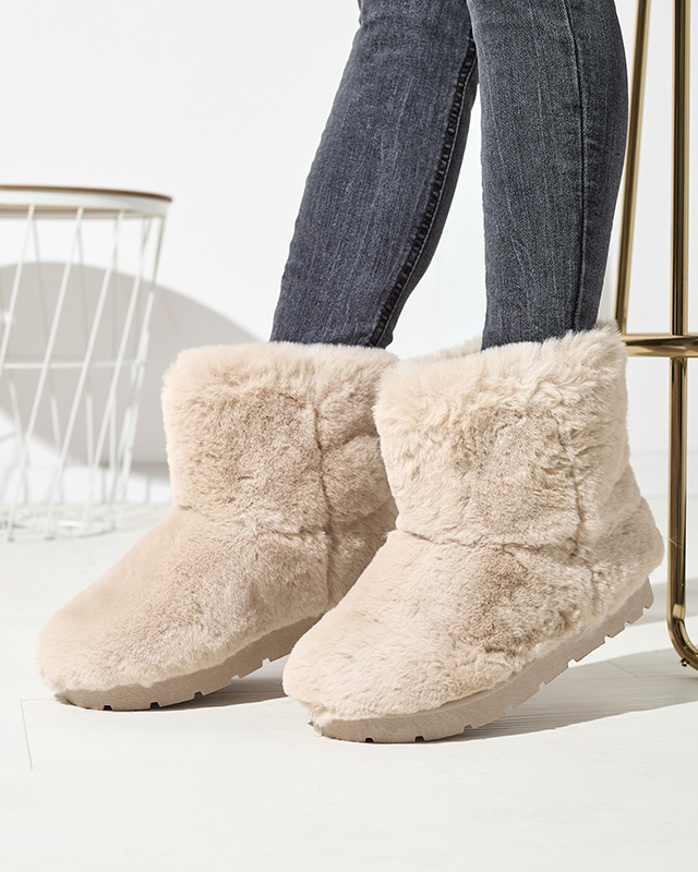 Женские сапоги-снежки бежевого цвета Ottola- Footwear