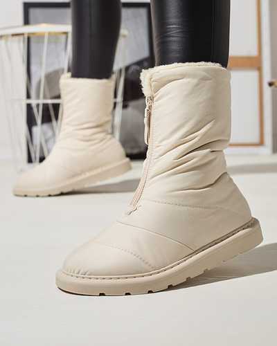 Бежевая женская обувь a'la snow boots Tirigga- Footwear