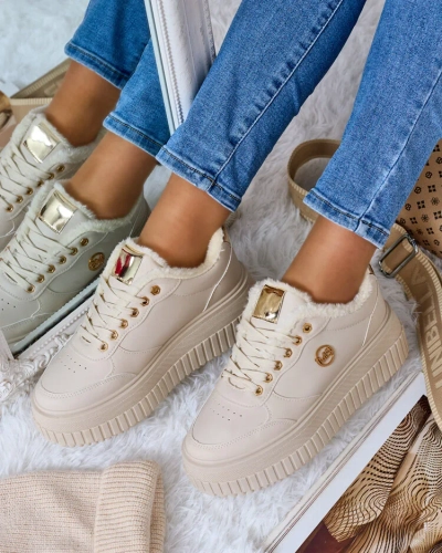 Royalfashion Утепленные женские кроссовки с мехом Sofi