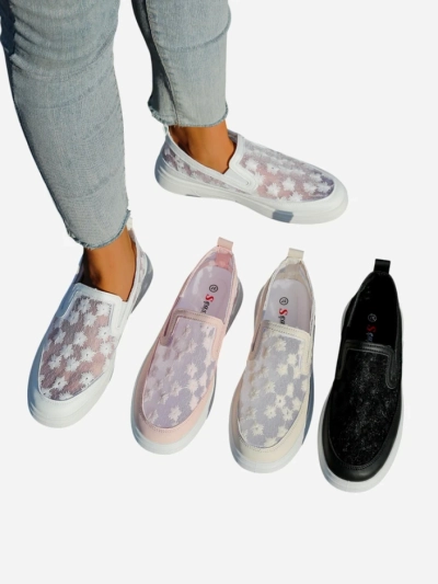 Женские сетчатые мокасины с цветами Royalfashion Emzos
