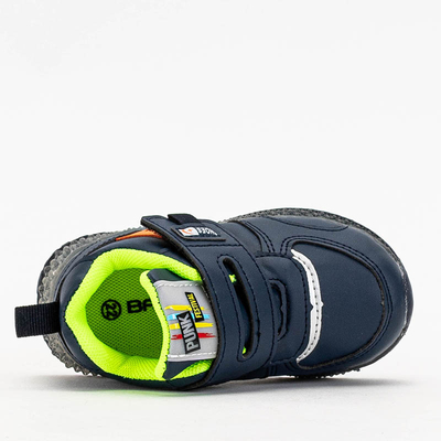 Tamsiai mėlynos ir oranžinės spalvos sportiniai bateliai berniukams Puniso - Avalynė