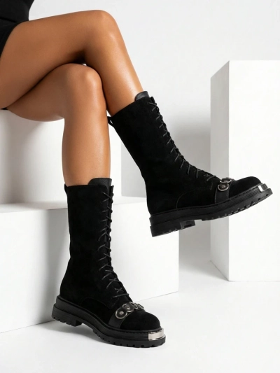 Royalfashion Женские сапоги на шнуровке Werces