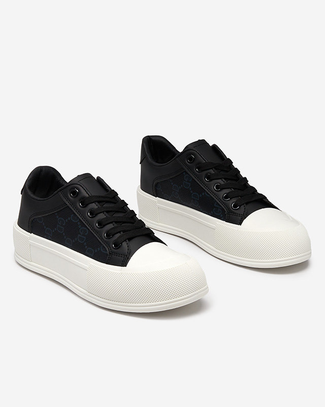 Juodi moteriški sportiniai bateliai su raštuotais Jeride įdėklais - Avalynė