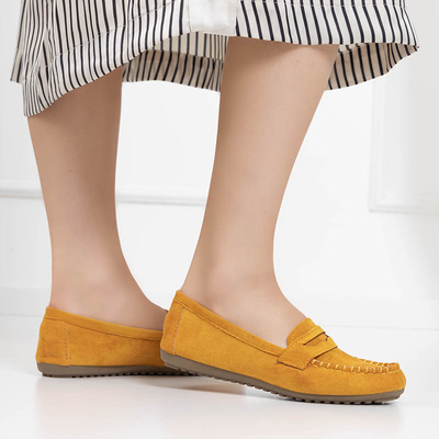Желтые женские мокасины Teweri