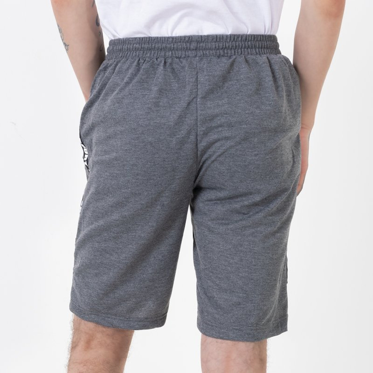 Серые мужские шорты с лампасами