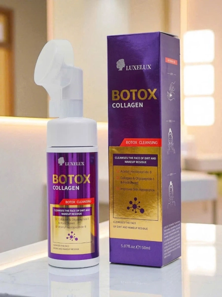 Valomasis ir drėkinamasis veido putos su kolagenu ir šepetėliu