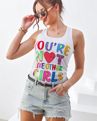 Royalfashion Moteriškas medvilninis topas su petnešomis ir unikaliomis spaudinėmis