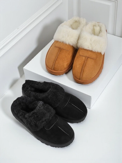 Короткие женские ботинки a'la снегоходы с мехом Velour Fang