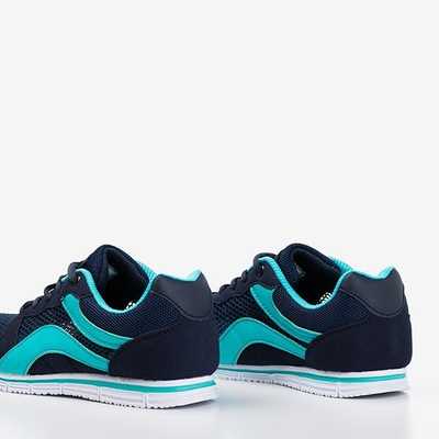 Granatowe sportowe buty damskie z niebieskimi wstawkami Kannasi - Obuwie