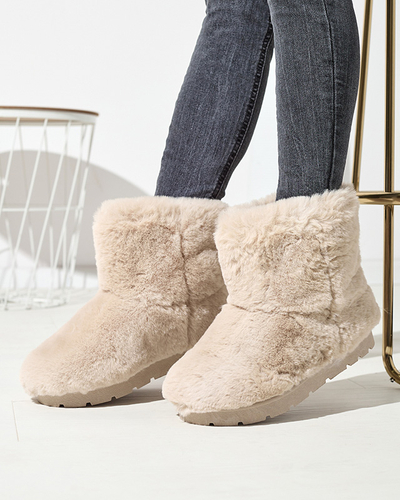 Женские сапоги-снежки бежевого цвета Ottola- Footwear