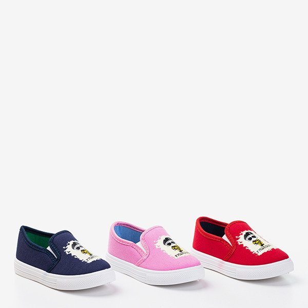 Czerwone tenisówki slip on dziecięce Berries - Obuwie
