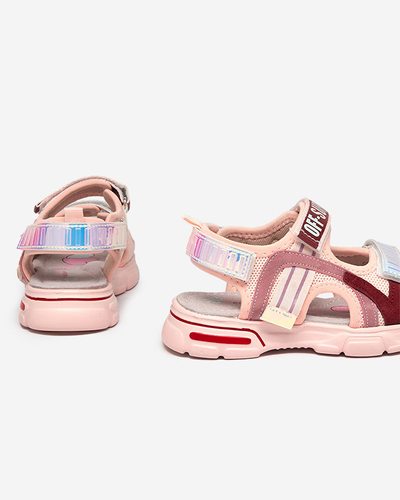 Rožinės mergaitiškos basutės su holografiniais intarpais iš Heilol - Footwear