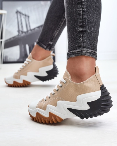 Спортивная обувь a'la кроссовки бежевого цвета Ascota- Footwear