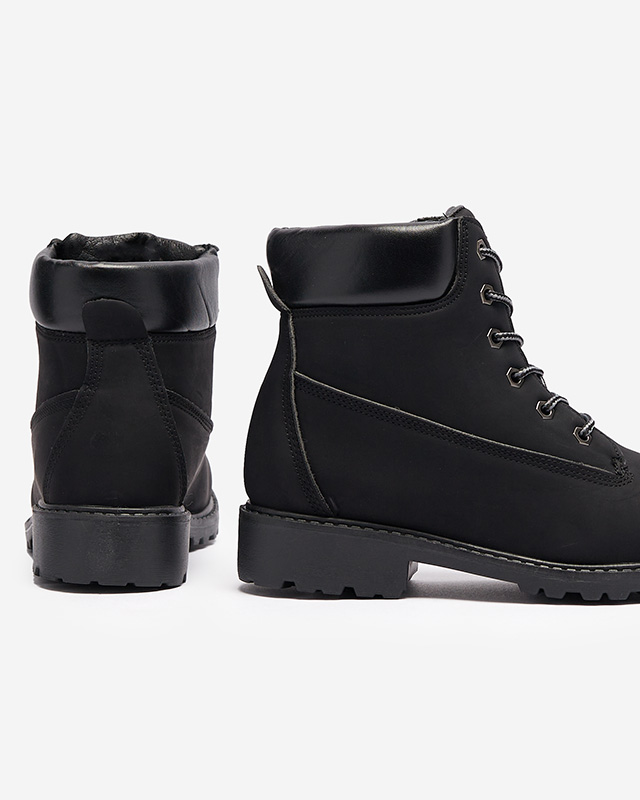 Juodi moteriški apšiltinti traperiai Fanhet- Footwear