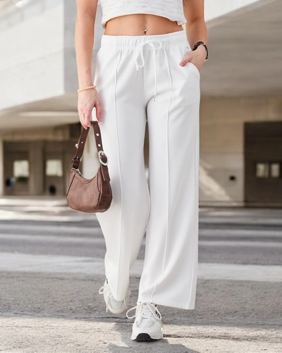 Royalfashion Широкие женские брюки с складками