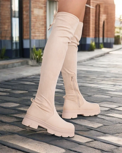 Royalfashion Moterų įsikibus ant kelio aukštos batai Aniaf