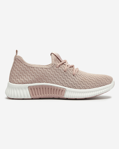 Розовые женские спортивные туфли из ткани Vobbu- Footwear