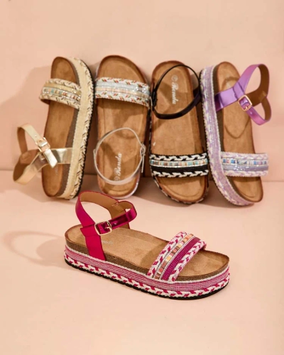 "Royalfashion" Moteriški siuvinėti "Mussir" sandalai