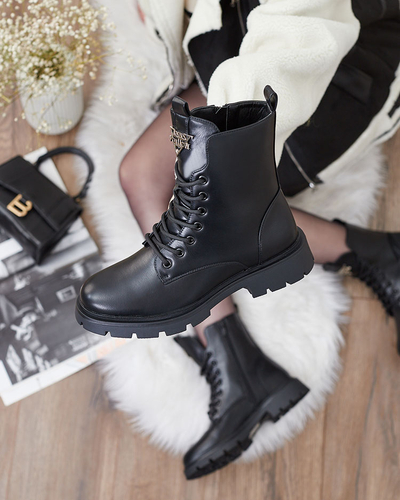 Royalfashion Черные женские высокие ботинки-багги Urban Step