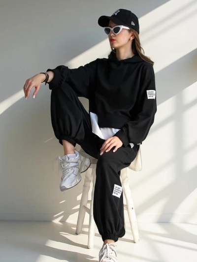 Royalfashion Женский хлопковый комплект с вставкой из рубашки