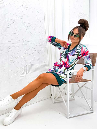 Royalfashion Женское мини-платье с оригинальным рисунком