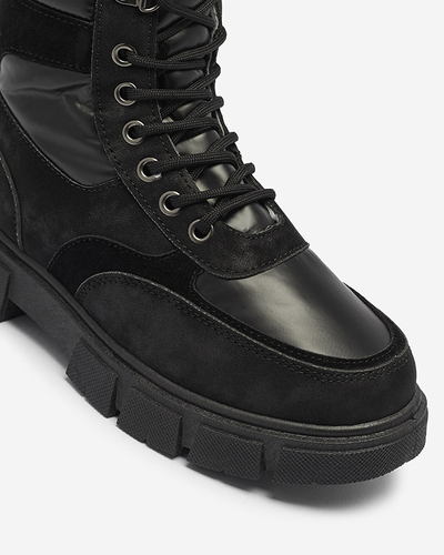 Черные женские утепленные ботинки-трапперы Kasemi- Footwear