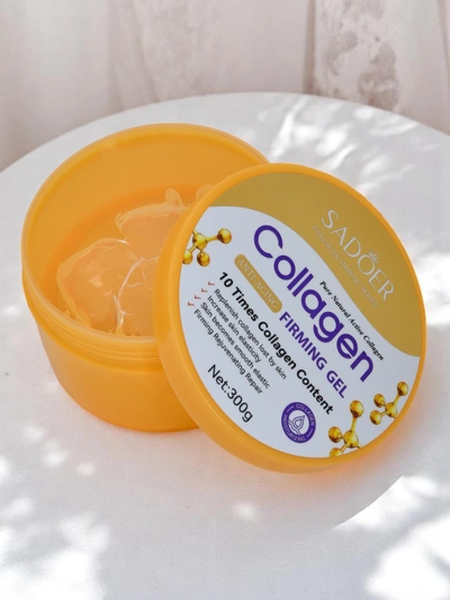 Sadoer drėkinamasis ir stangrinamasis kūno gelis su kolagenu
