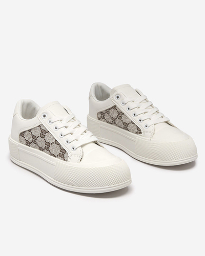 Белые женские кроссовки со вставками Jeride