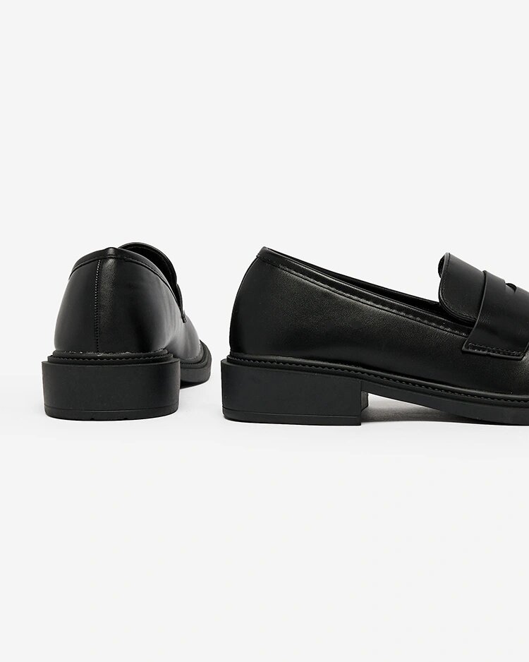 Royalfashion Классические женские черные мокасины Ojeri