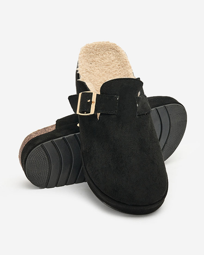 Royalfashion Женские тапочки с овчиной и пряжкой Kajis