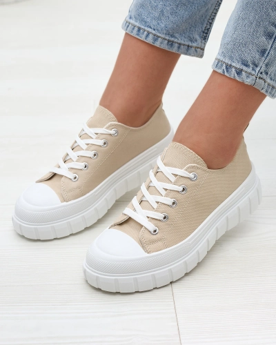 Beige Illinois Moteriški sportbačiai - Avalynė