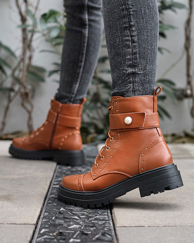 Женские ботинки-багги верблюжьего цвета Ecillo- Footwear