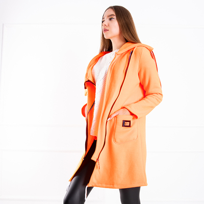 Оранжевая женская куртка oversize