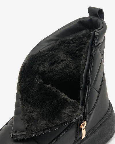 Royalfashion Черные женские сапоги a'la snow boots Kacecica