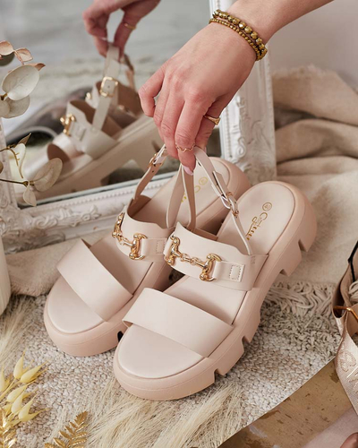 Royalfashion Moteriški eko odos platforminiai sandalai Avemil