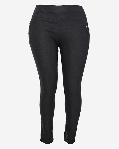 Черные женские треггинсы PLUS SIZE- Одежда