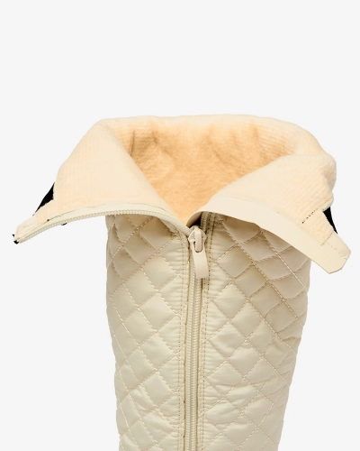 Royalfashion Бежевые женские стеганые сапоги Ataeb