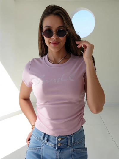 Royalfashion moterų medvilnės blusa su spaudiniu