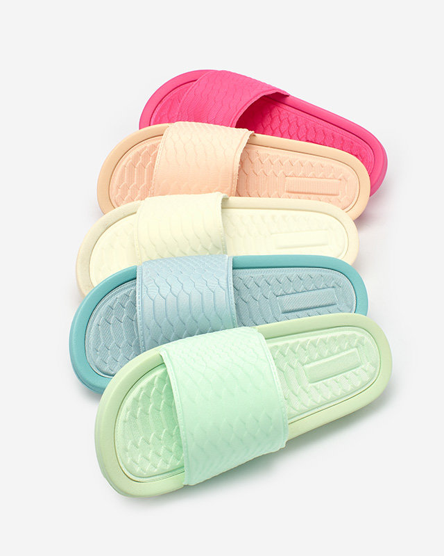 Moteriškos rožinės pudros šlepetės su Galite įspaudu - Avalynė