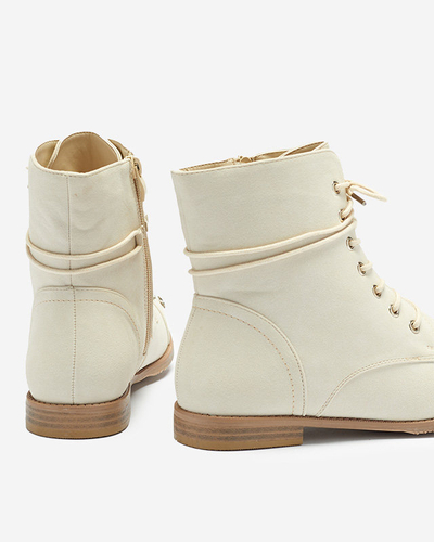 Бежевые женские сапоги с украшениями Matildat - Обувь