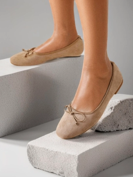 Royalfashion Moteriški balerinų bateliai su dekoratyvine juostele Zaame