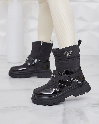 Royalfashion Женские сапоги-снегоступы черного цвета Fiellar