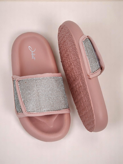 Royalfashion Женские шлепанцы на плоской подошве Sparkle Step