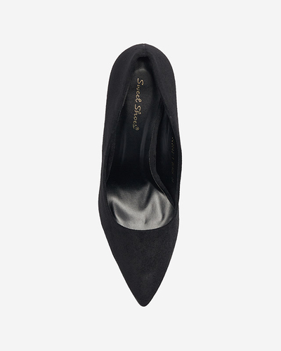 Klasikiniai juodi moteriški aukštakulniai smailianosiai su smailia nosele Ermak- Avalynė