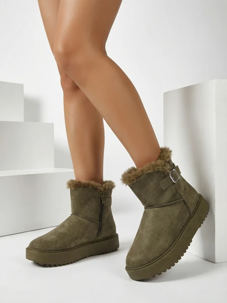 Royalfashion Krótkie buty a'la śniegowce damskie Aurelia Classico - zimowe sztosy!