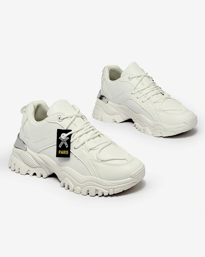 Royalfashion Balti moteriški sportiniai bateliai tvirtu padu Lejlika