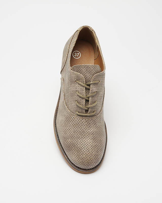 Женские ажурные полусапожки цвета хаки Azedvi - Обувь