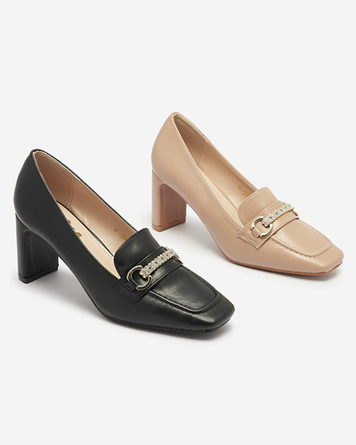 Черные женские насосы-мокасины Kolalic- Footwear